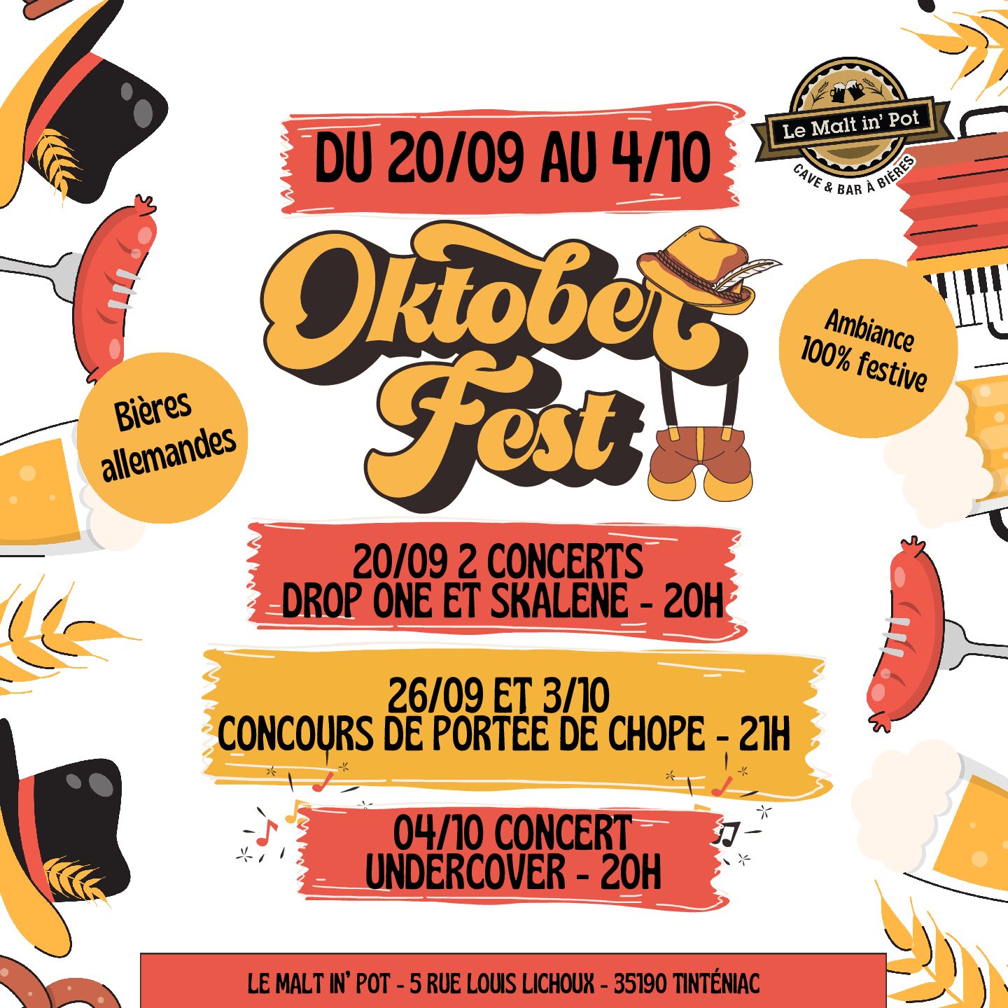 Affiche Oktoberfest (Publication Instagram) (1) Subsonic Unplugged<br />
Le Malt in' Pot