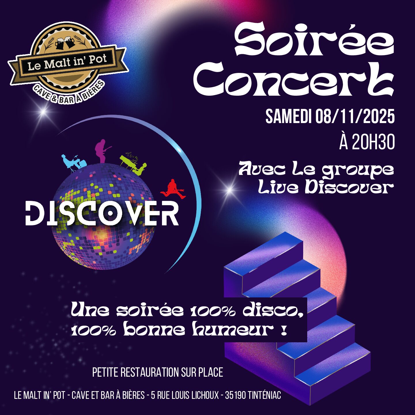 Soirée Concert Disco Subsonic Unplugged<br />
Le Malt in' Pot