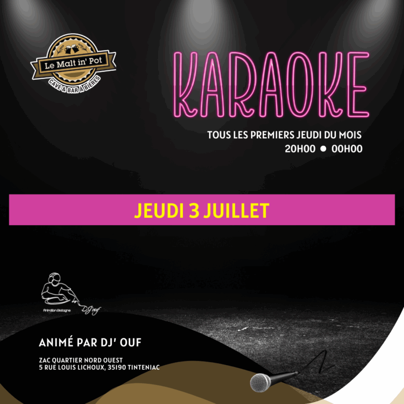dates karaoke story (Publication Instagram) Subsonic Unplugged<br />
Le Malt in' Pot